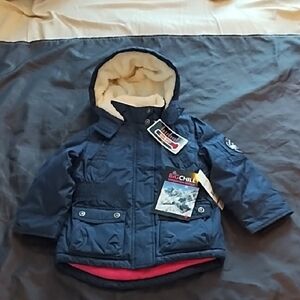 Big Chill Girl's Expedition Series Navy Coat Jacket With Hood